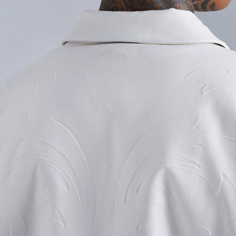 High-quality leather™ varsity bomber jacket
