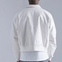 High-quality leather™ varsity bomber jacket