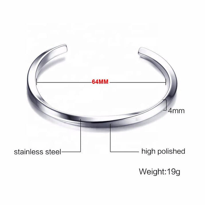 Elegant Mobius stainless steel bangle™
