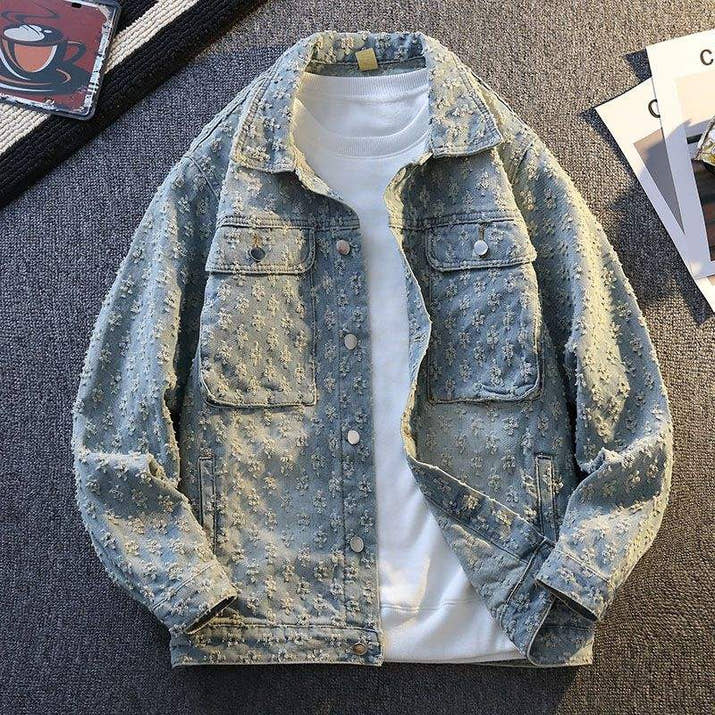 Stylish jacquard denim jacket™